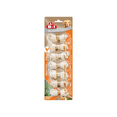 8в1 Косточки с курицей Delights (Делайтс) для мелких пород собак, 7,5 см, 7 шт./уп., 8IN1