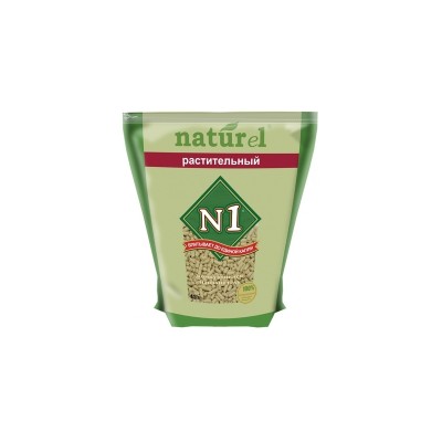 Наполнитель Naturel растительный комкующийся для кошачьего туалета 4,5 л / 1,8 кг, без добавок, N1