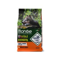 Монже Корм BWild GRAIN FREE PUPPY/JUNIOR беззерновой для щенков всех пород Утка/Картофель, 2,5 кг, Monge