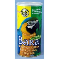 Вака Люкс Кормовая смесь для крупных попугаев, банка, 800 г