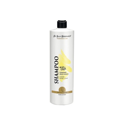 Ив Сен Бернард Шампунь Traditional Line Lemon для короткой шерсти собак, кошек, с ароматом лимона, 500 мл, Iv San Bernard