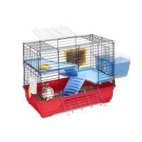 Имак Клетка Benny 80 для грызунов и хорьков, 80*48,5*60 см, красный поддон, Imac