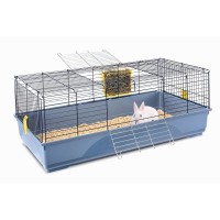 Клетка для кроликов и морских свинок Easy 120, 120*60*46,5 см, пепельно-синий поддон, Imac (Имак)