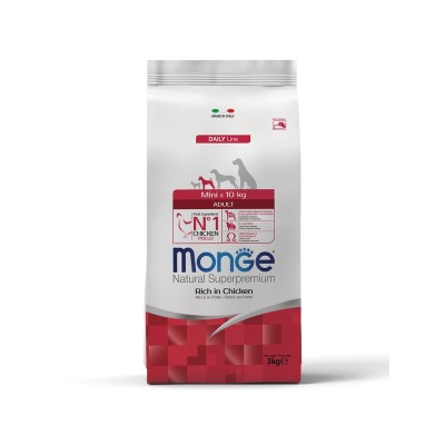 Монже Корм для собак мелких пород Dog Mini, 3 кг, Monge