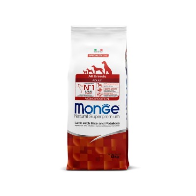 Монже Корм Dog Monoprotein для собак всех пород Ягненок/Рис/Картофель, 2,5 кг, Monge