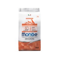 Монже Корм Dog Monoprotein Puppy/Junior для щенков всех пород, Лосось/Рис, 2,5 кг, Monge