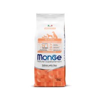 Монже Корм Dog Monoprotein Puppy/Junior для щенков всех пород, Лосось/Рис, 12 кг, Monge