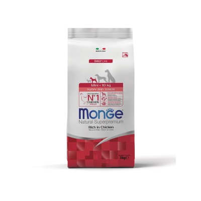 Монже Корм для щенков мелких пород Dog Mini, 3 кг, Monge