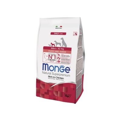 Монже Корм для щенков мелких пород Dog Mini, 3 кг, Monge