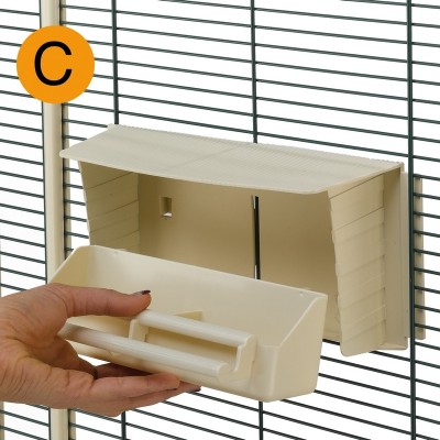 Кормушка для птиц  Brava 6, 28*10*13 см, бежевая, Ferplast