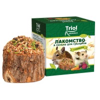 Лакомство в пеньке для грызунов, С овощами, 70 г, Россия
