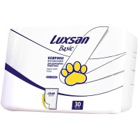 Люксан Пеленки впитывающие Pets basic, 30 шт/уп, 40*60 см, 30 шт, Luxsan