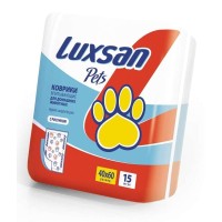 Люксан Пеленки впитывающие Pets Premium с рисунком, 40*60 см, 15 шт, Luxsan