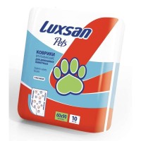 Люксан Пеленки впитывающие Pets Premium с рисунком, 60*90 см, 10 шт, Luxsan