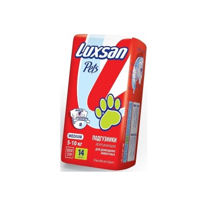 Люксан Подгузники для домашних животных Pets, XS - вес собаки 2-4 кг, 18 шт/уп., Luxsan