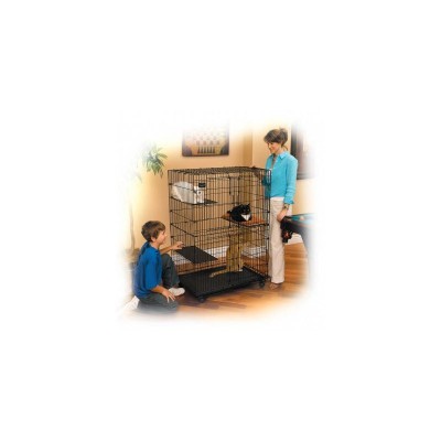 Клетка с выдвижным поддоном для кошек Cat Cage (Cat Playpen), 89*57*127 см, MidWest (Мидвест)