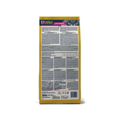 Монже Корм для кошек Bwild LOW GRAIN Cat Hare низкозерновой, Мясо зайца, 1,5 кг, Monge