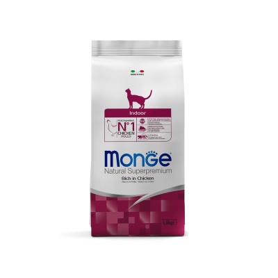 Монже Корм для кошек содержащихся в домашних условиях, Cat Indoor, Курица, 1,5 кг, Monge