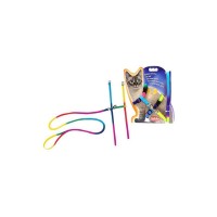 Нобби Шлейка с поводком для кошек Радуга, нейлон, Nobby