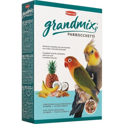 Падован Корм GRANDMIX parrocchetti комплексный основной для средних попугаев, 400 г, Padovan
