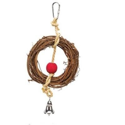 Игрушка для птиц Венок с колокольчиком и шариком, 12*25 см, Penn Plax (Пенн Плекс)