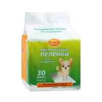 Чистый хвост Пеленки впитывающие для животных, 60*90 см, 30 шт, Yantai Glad Pet Products CO Ltd