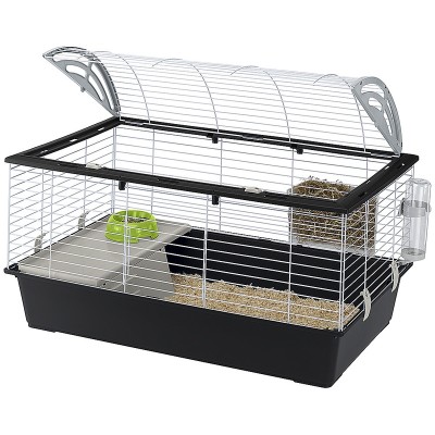Ферпласт Клетка для кроликов и морских свинок Casita 100, 96*57*56 см, черный поддон, Ferplast