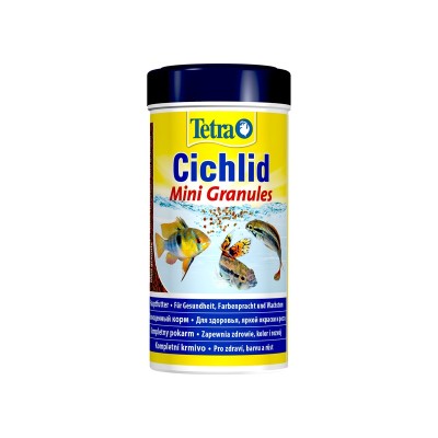 Тетра Корм Cichlid Mini Granules для маленьких и карликовых цихлид, гранулы, 250 мл, Tetra