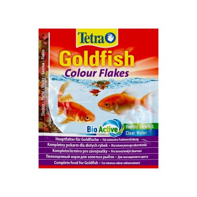 Тетра Корм Goldfish Colour для улучшения окраски золотых рыбок, хлопья, 12 г (пакетик), Tetra