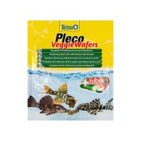 Тетра Корм Pleco Veggie Waffers корм-пластинки с добавлением цуккини для донных рыб, 15 г, Tetra