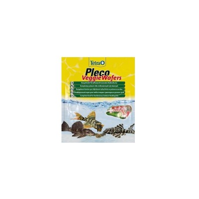 Тетра Корм Pleco Veggie Waffers корм-пластинки с добавлением цуккини для донных рыб, 15 г, Tetra
