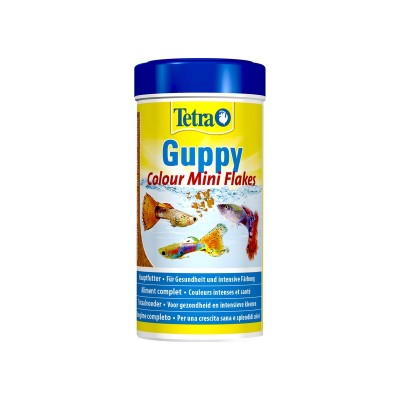 Тетра Корм Tetra Guppy Colour для улучшения окраса всех видов гуппи, хлопья, 250 мл, Tetra