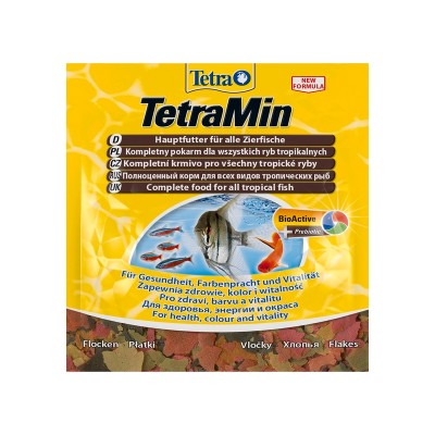Тетра Корм TetraMin Flakes для всех видов рыб, хлопья, 12 г (пакетик), Tetra
