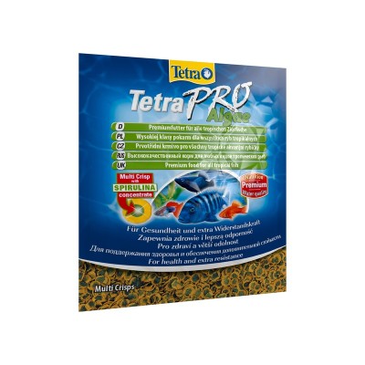 Тетра Корм TetraPro Algae растительный для  всех видов рыб, 12 гр (пакетик), Tetra