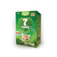Травка Альпийские луга 7 трав для кошек (собак, грызунов, хорьков, птиц), лоток A202, 120 г, Экопром
