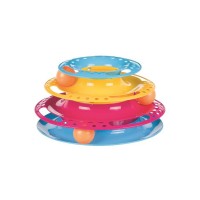 Игрушка для кошек Круглая башня с шариками Catch the Balls, 3 этажа, 25*13 см, Trixie (Трикси)