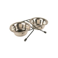 Трикси Миски металлические на подставке, 2*1,8 л, Trixie