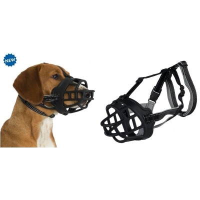 Трикси Намордник для собак Muzzle Flex, силикон, S, обхват морды 20 см, например Джек Рассел терьер, Trixie