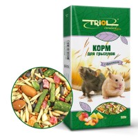 Триол Корм Standart для грызунов, с фруктами, 500 г, Triol