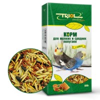 Триол Корм Standart для мелких и средних попугаев, с медом, 500 г, Triol