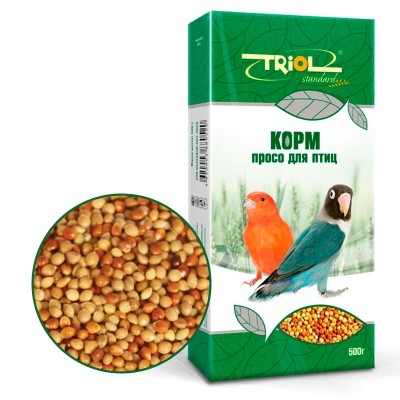 Триол Корм Standart ПРОСО для птиц, 500 г, Triol