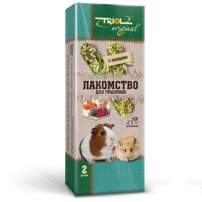 Триол Лакомство Original для грызунов, с овощами, 2 шт./уп., Triol