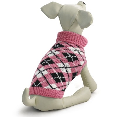 Триол Свитер с высоким воротником Классика для собак, XS темно-синий, длина спинки 20 см, акрил, Triol