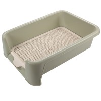 Триол Туалет P652 для собак, с высокими бортиками и сеткой, 52*40*15 см, розовый, Triol