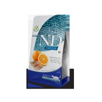 Фармина Корм беззерновой N/D Grain Free Ocean Cat Herring And Orange Adult для кошек, Рыба/Апельсин, 1,5 кг, Farmina