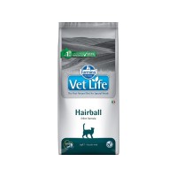 Фармина Корм диетический Vet Life Cat Hairball для кошек способствующий выведению комочков шерсти из кишечника 2 кг, Farmina