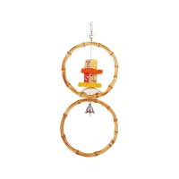 Игрушка для птиц Бамбуковые Кольца-качели, 16*36 см, Fauna Int (Фауна Интернешнл)