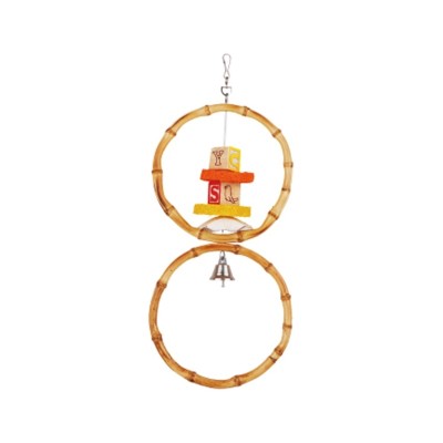Игрушка для птиц Бамбуковые Кольца-качели, 16*36 см, Fauna Int (Фауна Интернешнл)