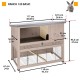 Ферпласт Деревянная клетка для кроликов и морских свинок Ranch 120 Basic, 117*57,5*95,5 см, серая, Ferplast