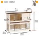 Ферпласт Деревянная клетка для кроликов и морских свинок Ranch 100 Basic, 92*47*81 см, Ferplast